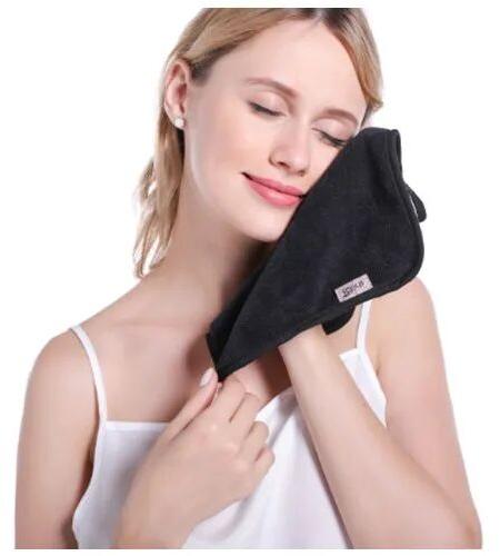 Black Cotton Bath Towel, Size : 50x100 Cm