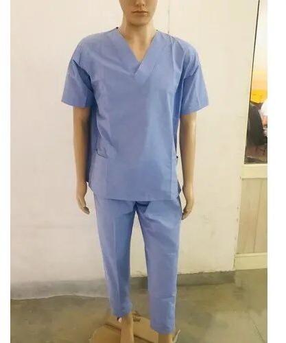 Plain Cotton Scrub Suit, Size : S-XL