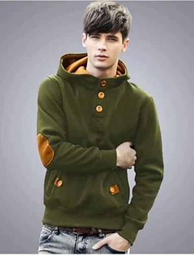 Cotton Plain Mens Hoodies, Size : S-M-L-XL-XXL