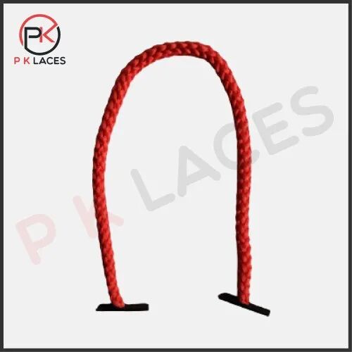 Polyester Plain Paper Bag Handle Rope, Color : Red