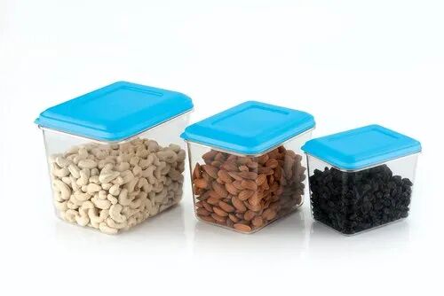 Rectangular Plastic Dry Fruit Box Set, Color : Blue