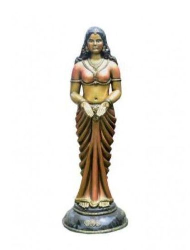 FRP Indian Lady Welcome Statue, Dimension : 24.75in X 32.50in X 80.00in