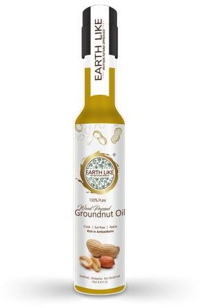 Earthlike Organics Wood Pressed Groundnut Oil, Packaging Size : 250 Ml