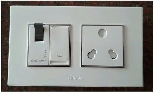 Polycarbonate Modular Switches, Color : White