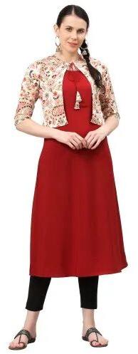 Crepe Floral Printed Kurti