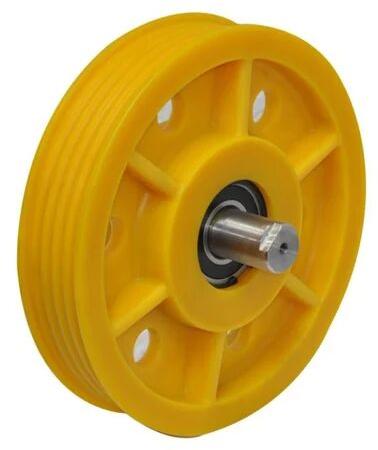 Plastic Lift Elevator Pulley, Color : Yellow