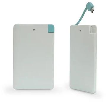 Card Shape Power Bank, Color : White Black