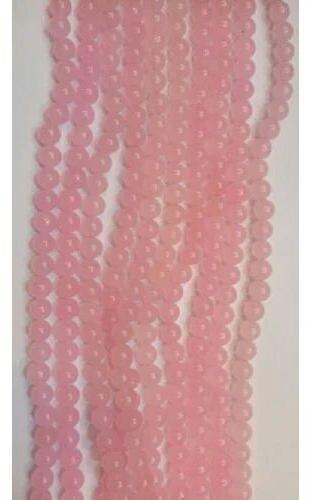 5 Carat Rose Quartz Beads, Shape : Round