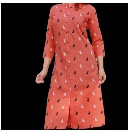 Agamya Printed Cotton Kurtis, Occasion : Formal Wear