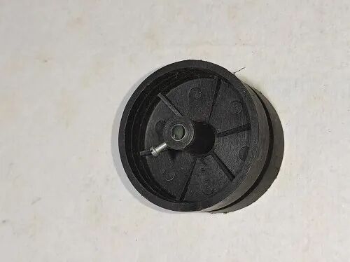 Black Plastic Pulley Wheel, Shape : Round