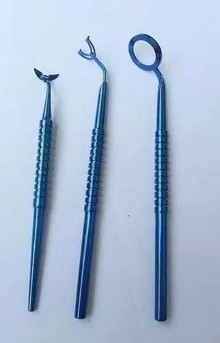 Titanium Capsulorhexis Forcep, Color : Blue