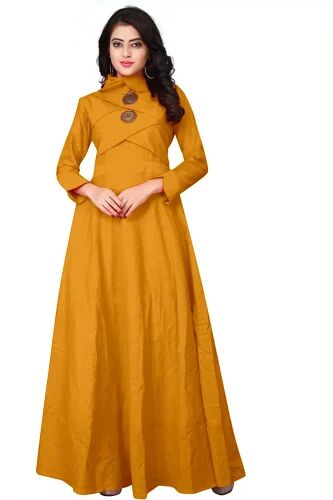 Plain Long Anarkali Gown, Occasion : Casual Wear