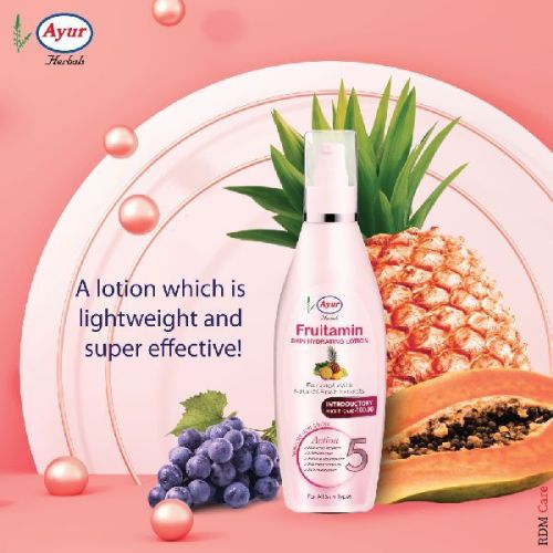 Fruitalicious Skincare With Ayur Herbals Lotion, For Personal, Feature : Good Quality, Moisturises