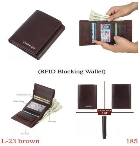 Trifold Leather Wallet, Gender : Male