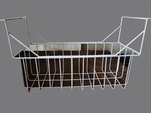 Rectangular Mild Steel Fridge Wire Basket, Color : White