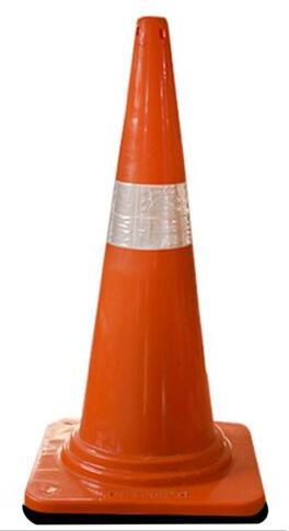 Round PVC Traffic Cone, Color : Orange