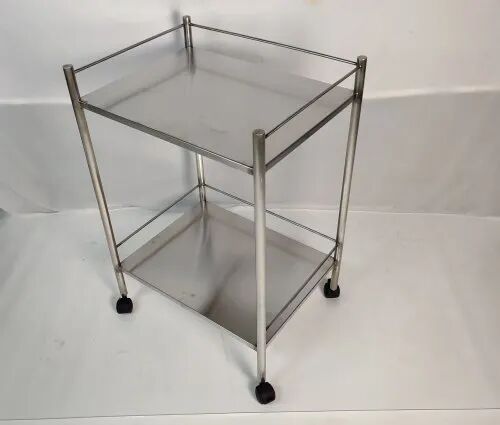 Stainless Steel Hospital Trolleys, Color : Silver