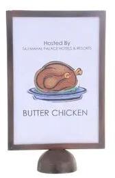 Table Menu Stand, Color : Light Wood