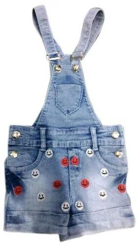 Denim Kids Blue Dungaree, Length : 22-30, 32-40