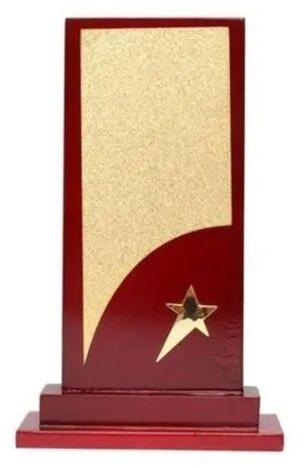 Plain Wooden Trophy Shield, Color : Brown Golden