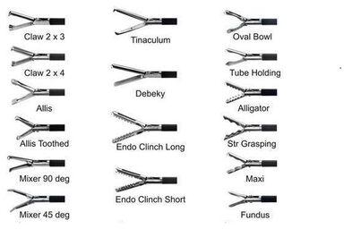 SS Laparoscopic Grasper, Color : Silver