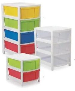 Rectangular Plastic Storage Drawer, Color : Multicolour/ Transparent