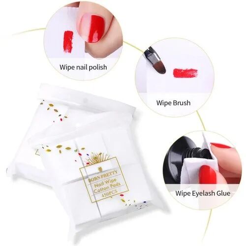 Nail Wipe Cotton Pad, Packaging Size : 12 Piece