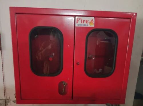 Mild Steel Fire Hose Box, Shape : Rectangle