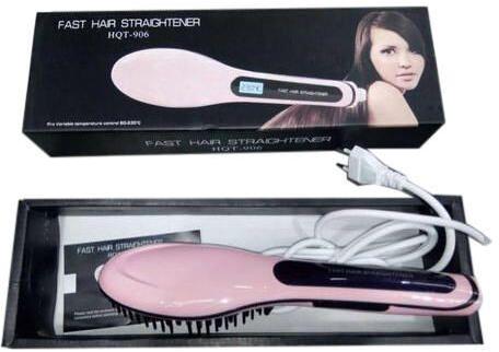 Plastic Hair Straightening Brush, Color : Pink