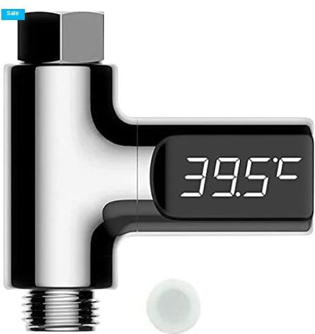 Silver ABS (electroplating) + PC Shower Water Thermometer