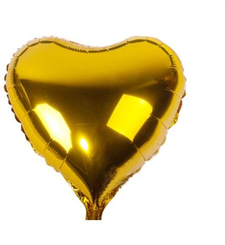 HIPPITY HOP GOLD 18 INCH HEART FOIL BALLOON PACK OF 1 FOR PARTY DECORATION