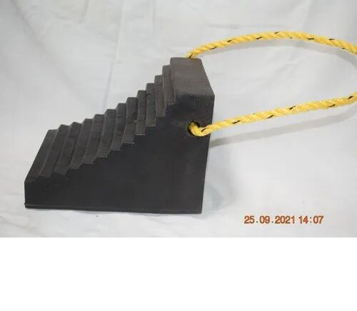 Rubber Truck Wheel Chocks, Color : Black