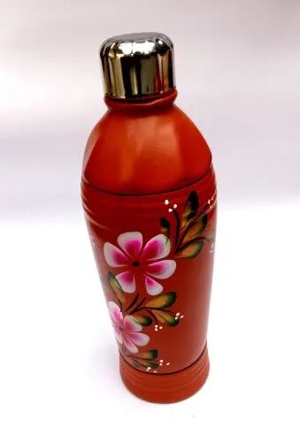 Clay Water Bottle, Color : Brown