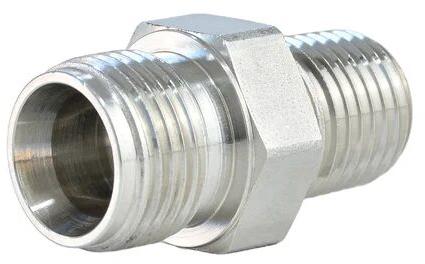 SS Hydraulic Pipe Adapter, Color : Silver