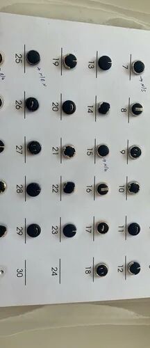 Black Round Polyester Downhole Buttons, Packaging Type : Packet