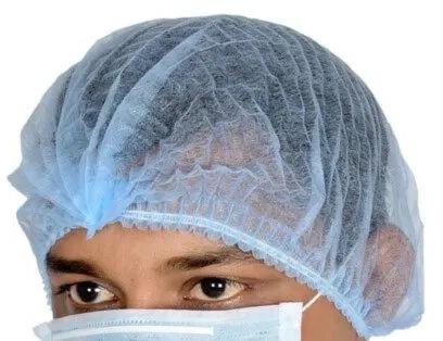 Non Woven Bouffant Cap, Color : Blue