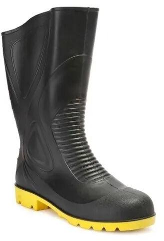 PVC Fortune Gumboots, Color : Black