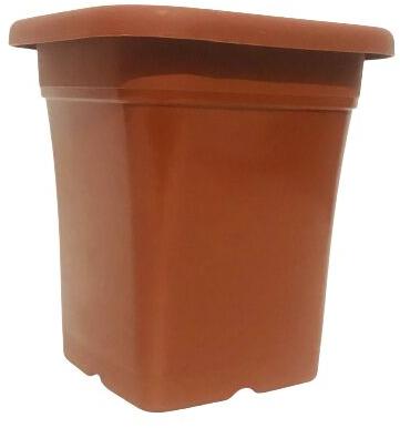 Plastic Polished Plain 7inch Square Flower Pot, Size : 7x7x4.5