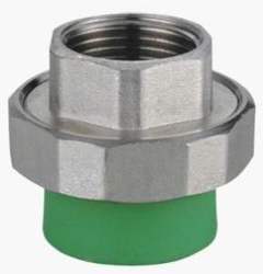 Green Round Fusion PPR Female Thread Union, For Pipe Fitting