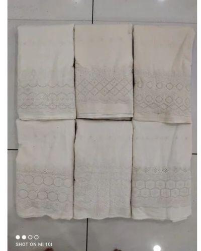 Dyeable Schiffli Chikan Palazzo Fabric, Feature : Premium Quality