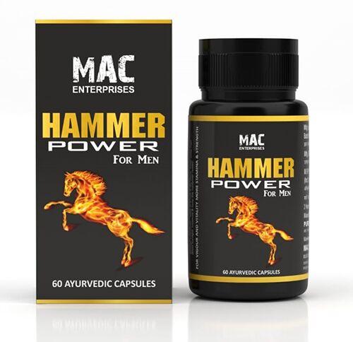 Hammer Power Ayurvedic Capsules With FREE Hammer Power Oil For Men With 9 Proven Natural Herbs Extra