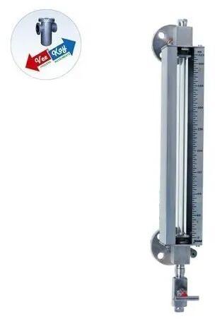Stainless Steel Level Gauge, For Chemical Industries, Color : Silver