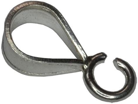 Sterling Silver Bail With Loop Below, Width : 3mm