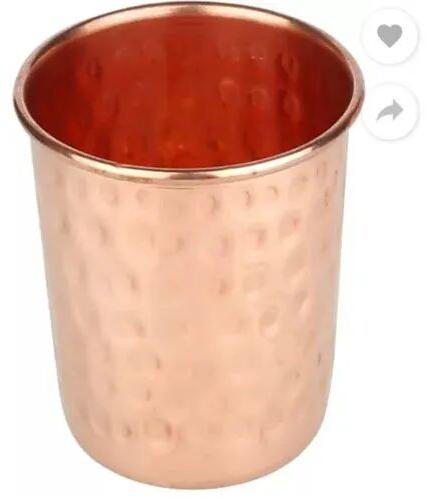Round Hammered Copper Glass, Capacity : 250 Ml