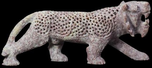 Natural Stone Marble Lion Statue, For Interior Decor, Size : 10 Inch