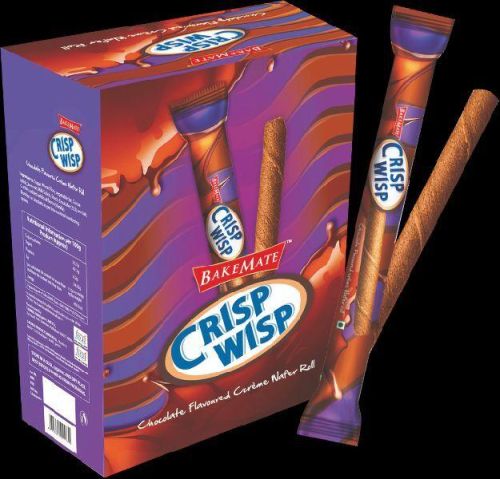 Crispy Wisp Choco Rolls, For Nice Aroma, Hygienically Packed, Good In Taste, Fresh, Energetic, Packaging Type : Plastic Wrapper