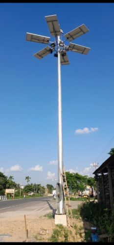 12v Polished Galvanized Iron Light Pole, For Industrial, Color : Grey