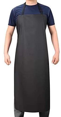 Plain Polyester Kitchen Apron, Color : Black