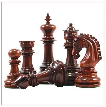 Carved Wooden Chess Pieces, Color : Brown
