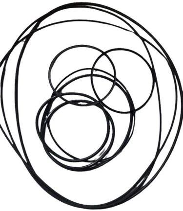 Ajax Cylinder O Ring Kit, Colour:Black